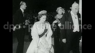 February 25, 1963 – Canberra Australia: Queen Elizabeth II and Prince Philip visits Parliament building in Canberra, Australia.