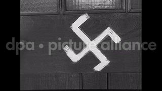 1961 – Germany: Reconstructed buildings, shoppers, and West German prosperity; Flashback: Nazis round up Jews in streets of Germany