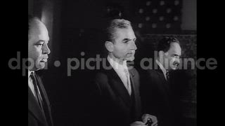April 12, 1962 – Washington DC USA: Shah of Iran Mohammad Reza Pahlavi and spouse, Queen Farah, visit Washington DC