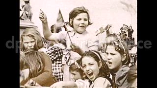 May 8, 1945 – London England United Kingdom: British people gather to celebrate the Victory in Europe Day, London, England.