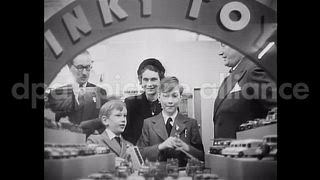 1956 – Birmingham England United Kingdom: Queen Elizabeth II and Prince Philip, together with others in the royal family, visit the British Industries fair in Birmingham.