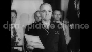 August 15, 1945 – Washington DC USA: V-J Day: New Yorkers celebrate as President Harry Truman announces Japanese surrender during World War II.