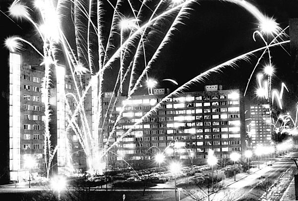 Sachsen, historisch, Silvester, Jahreswechsel, Feiern / Feuerwerk: Dresden...