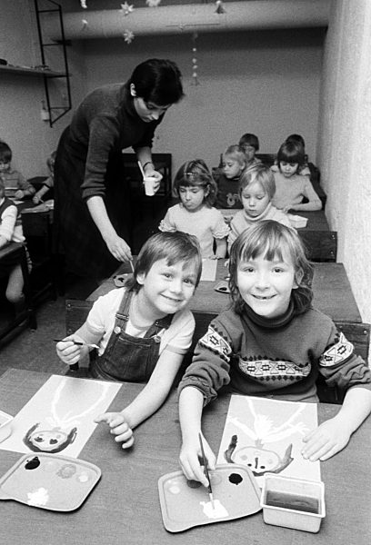 Malstunde im Kindergarten