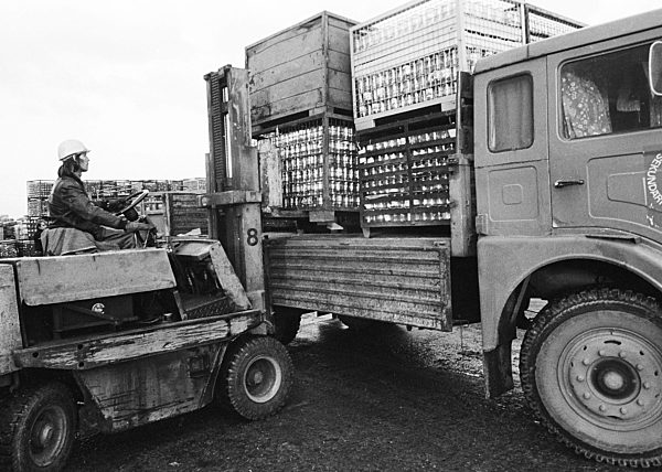 Wertstofftrennung im VEB Kombinat Sekundär-Rohstofferfassung (SERO) in Berlin, der ehemaligen Hauptstadt der DDR, Deutsche Demokratische Republik