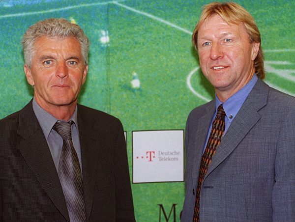 Fußball: Erich Ribbeck und Horst Hrubesch