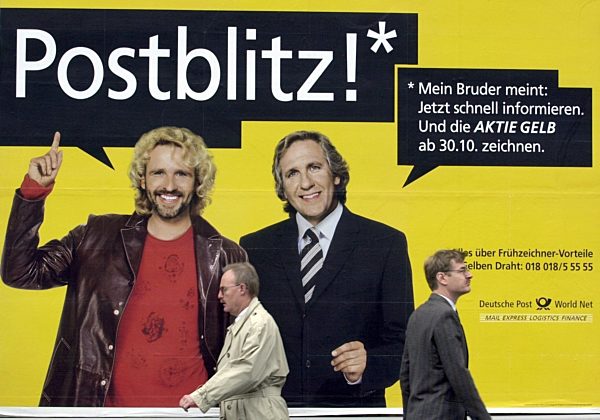 Gebrüder Gottschalk werben für "Aktie Gelb"