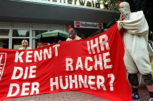 Demonstration gegen Massentierhaltung