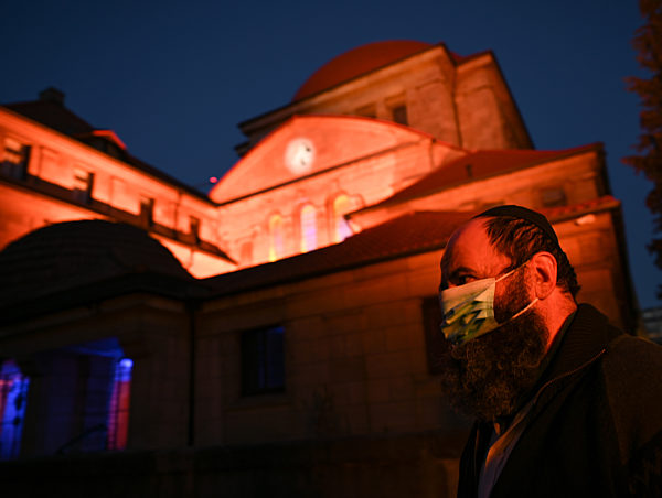 Jahrestag der Pogromnacht - Synagoge in Frankfurt am Main