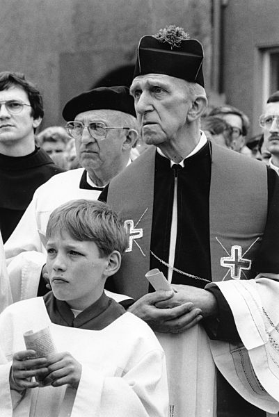 Kirchliche Würdenträger bei der Prozession am Palmsonntag in Heiligenstadt...