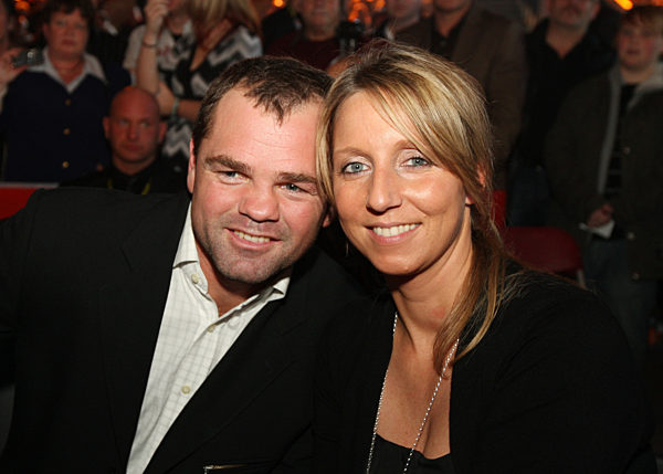 Ex-Boxer Sven Ottke (l) und Freundin Monique Frank als Zuschauer beim...