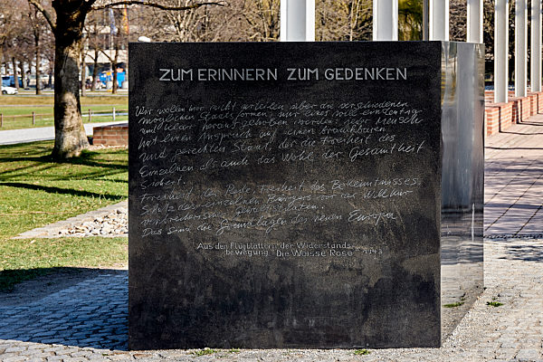 Gedenkstein Widerstandsgruppe Weisse Rose