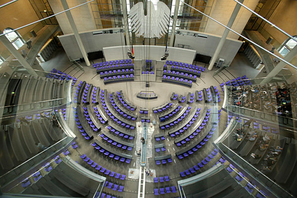 Plenarsaal des Deutschen Bundestags in Berlin, 2017