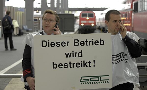 Warnstreik der Eisenbahner in München, 2007