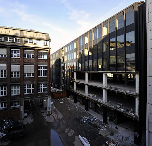 Abrißarbeiten auf dem ehemaligen Gelände der Süddeutschen Zeitung, 2008