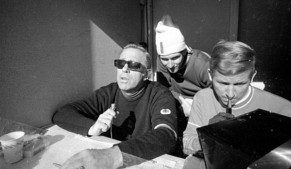 Blick in die Sprecherkabine, 1970