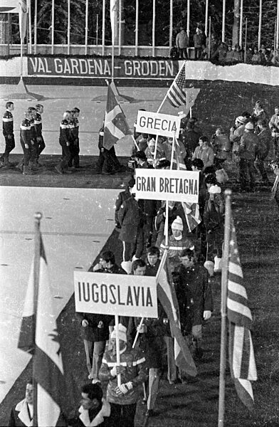 Eröffnungsfeierlichkeiten der Alpinen Skiweltmeisterschaft in Gröden, 1970