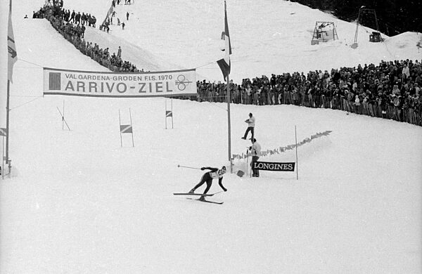 Zieleinfacher eines Abfahrtläufers, 1970