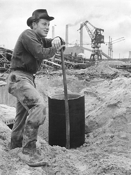 Arbeiter in der 'Schwarzen Pumpe', 1959