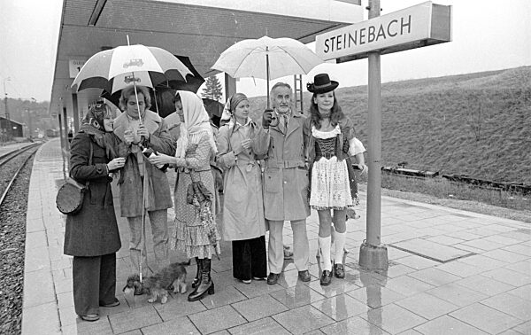 Uli Hoeneß und Robert Schwan in Steinebach, 1973
