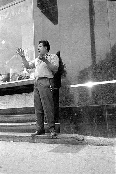 Straßenhändler in Mexico City, 1970