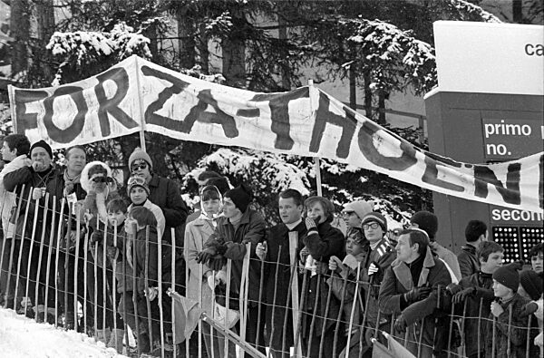 Zuschauer am Pistenrand, 1970