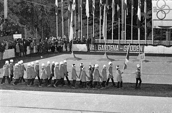 Eröffnungsfeierlichkeiten der Alpinen Skiweltmeisterschaft in Gröden, 1970