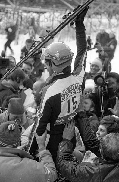 Der Schweizer Skisportler Bernhard Russi, 1970