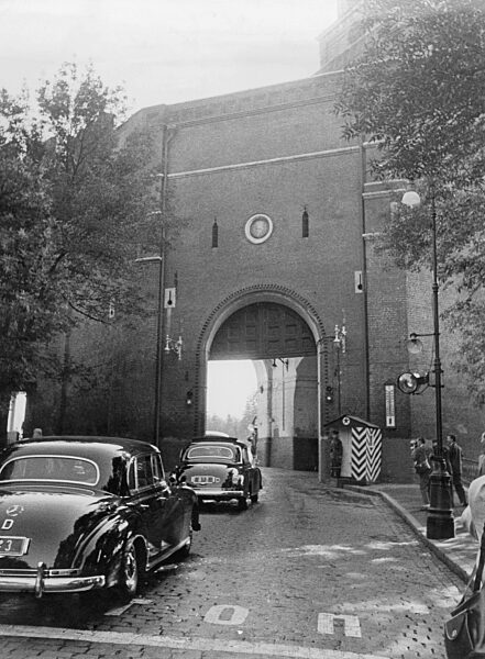 Konrad Adenauer bei seinem Besuch in Moskau,1955