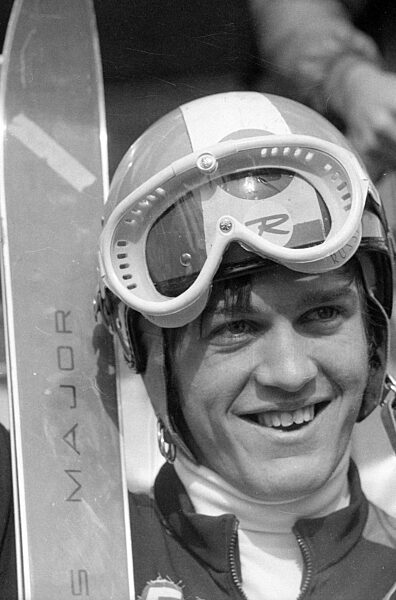 Der Schweizer Skisportler Bernhard Russi, 1970