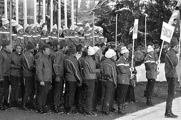 Eröffnungsfeierlichkeiten der Alpinen Skiweltmeisterschaft in Gröden, 1970