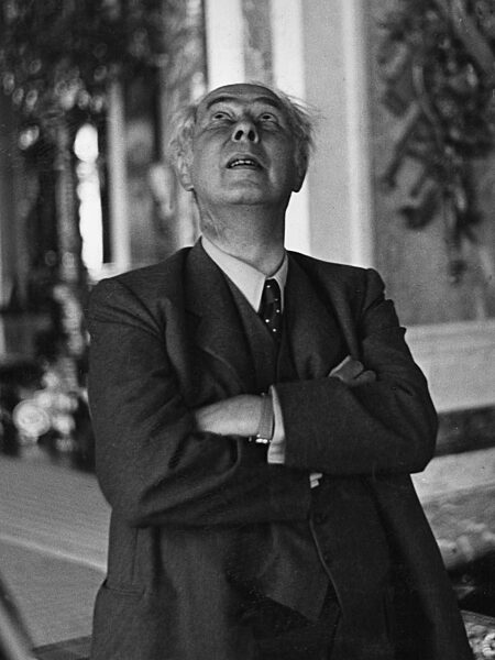 Theodor Heuss in Schloss Herrenchiemsee, 1949