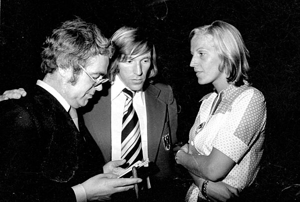 Günter Netzer und Brigitte Beckenbauer bei der Feier zum WM Sieg in München, 1974