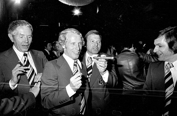Berti Vogts bei der Feier zum WM Sieg in München, 1974