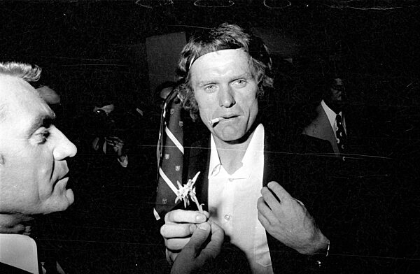Sepp Maier bei der Feier zum WM Sieg in München, 1974