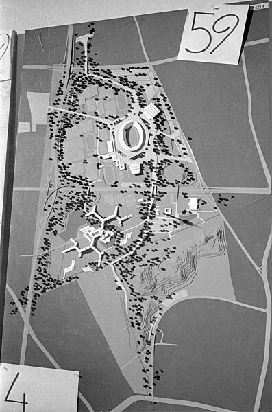 Jury-Sitzung zum Architektenwettbewerb für die Olympiabauten in München, 1967