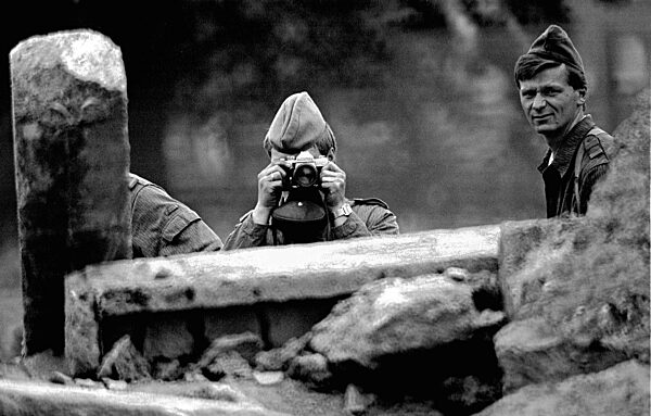 Grenzsoldaten an der Berliner Mauer