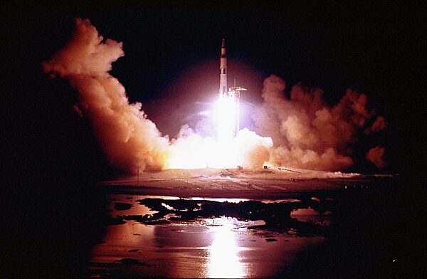 Nocturnal takeoff of Apollo 17