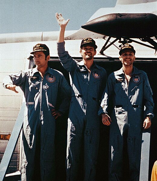 Astronauts of the Apollo 16 Young, Duke jr. and Mattingly