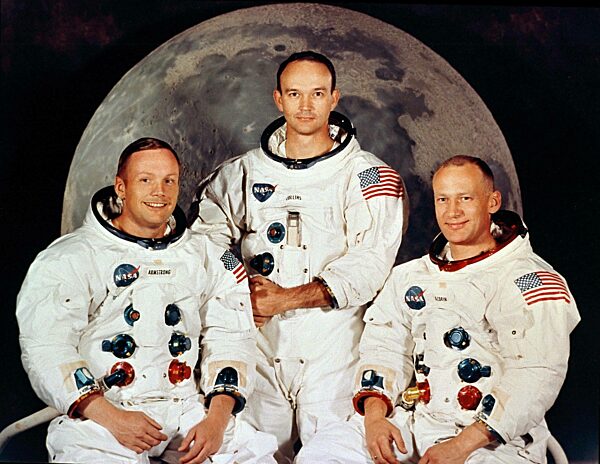 Armstrong, Collins, Aldrin, astronauts of Apollo 11 