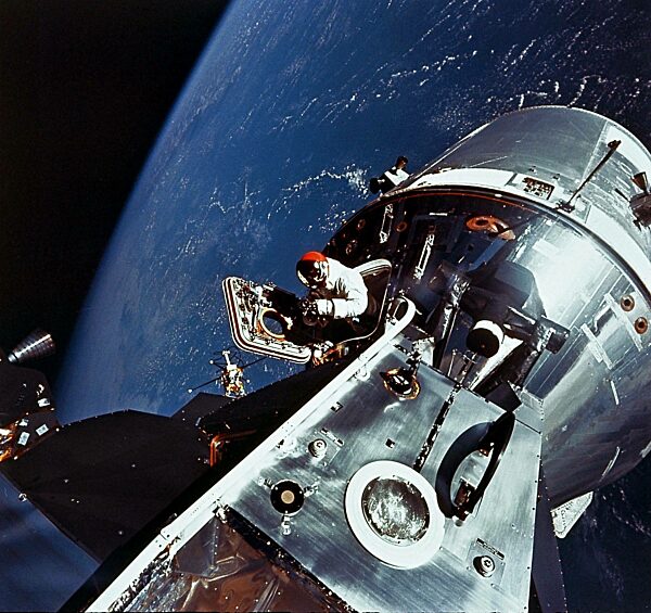 Command Module "Gumdrop" above Earth