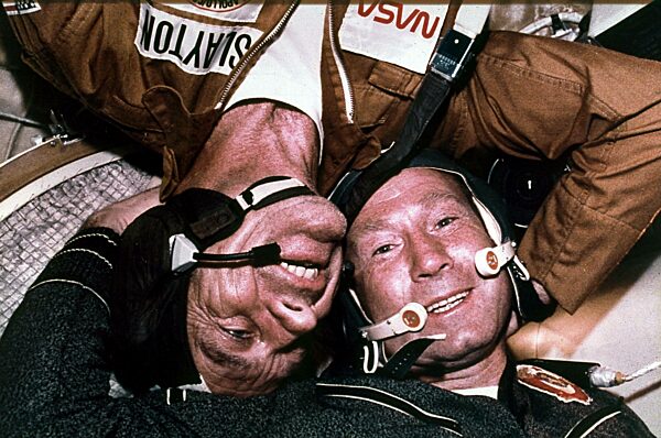 Cosmonaut Alexei Leonov and astronaut Donald Slayton