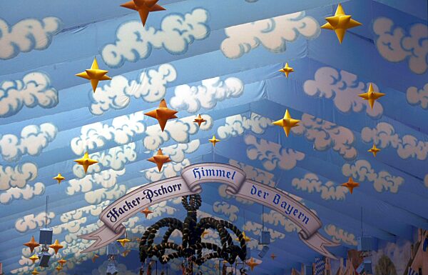 Zelthimmel im Hacker-Pschorr-Zelt auf dem Oktoberfest, 1998