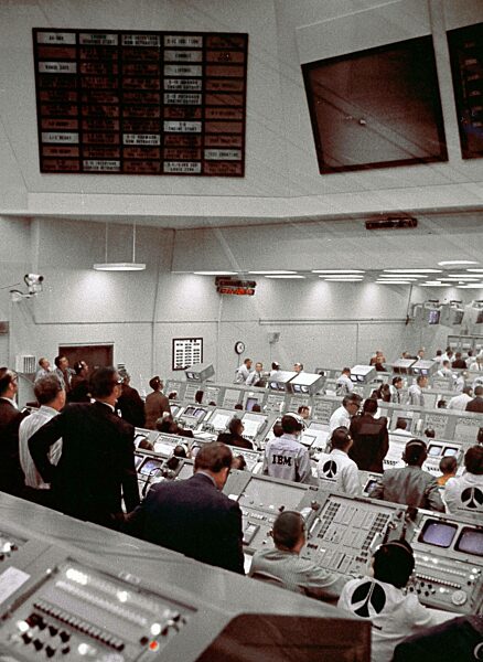 Control Room 2 at the Lyndon B. Johnson Mission Control Center, Houston