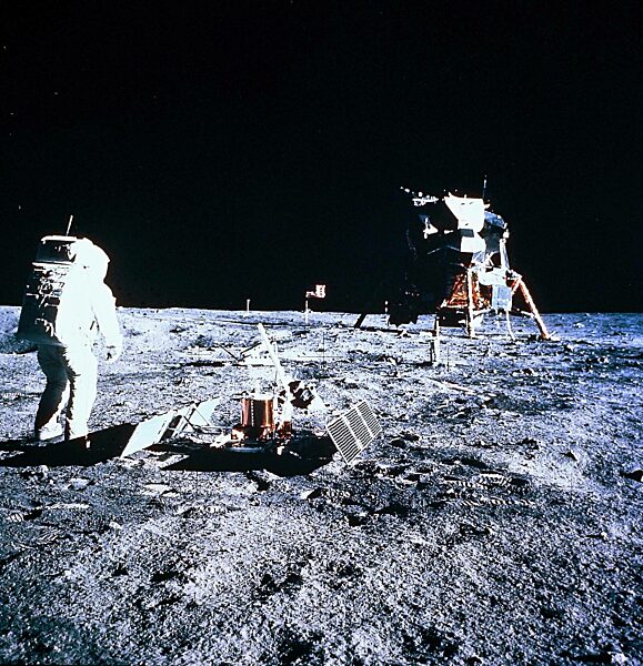 Astronaut Edwin Aldrin on the moon, 1969