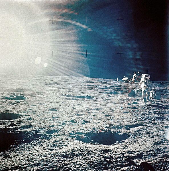 Astronaut walking on the Moon