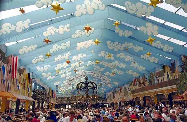 Zelthimmel im Hacker-Pschorr-Zelt auf dem Oktoberfest, 1998