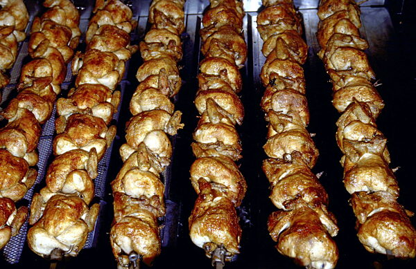 Brathühnchen auf dem Oktoberfest, 1999