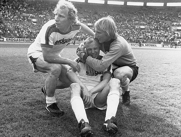 Berti Vogts, Hans-Jürgen Wittkamp und Wolfgang Kleff, 1978