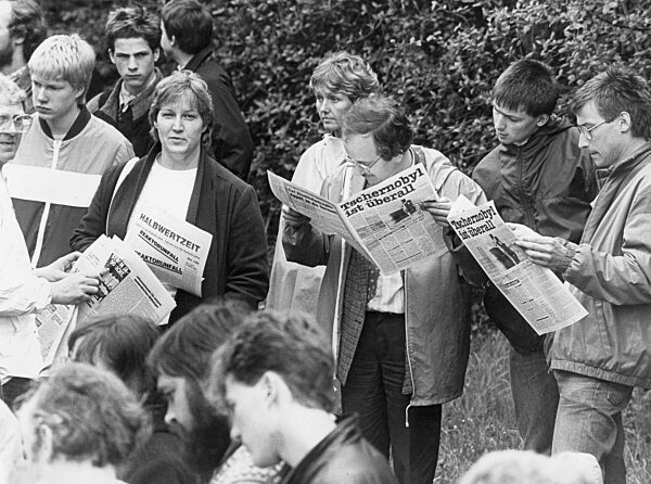 Protest against the consequences of the Chernobyl reactor accident, 1986